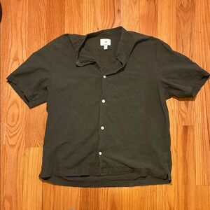 H&M Olive Green Casual Button Down Shirt